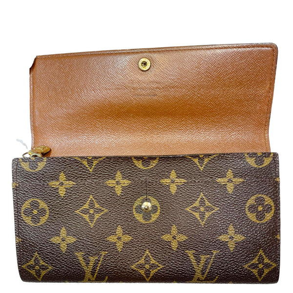 LOUIS VUITTON Sarah Vintage Monogram Canvas Wallet Brown