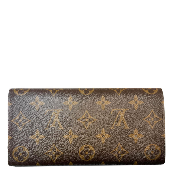 LOUIS VUITTON Emilie Monogram Canvas Wallet Brown