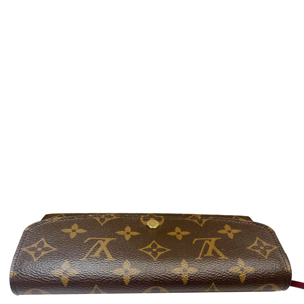 LOUIS VUITTON Emilie Monogram Canvas Wallet Brown