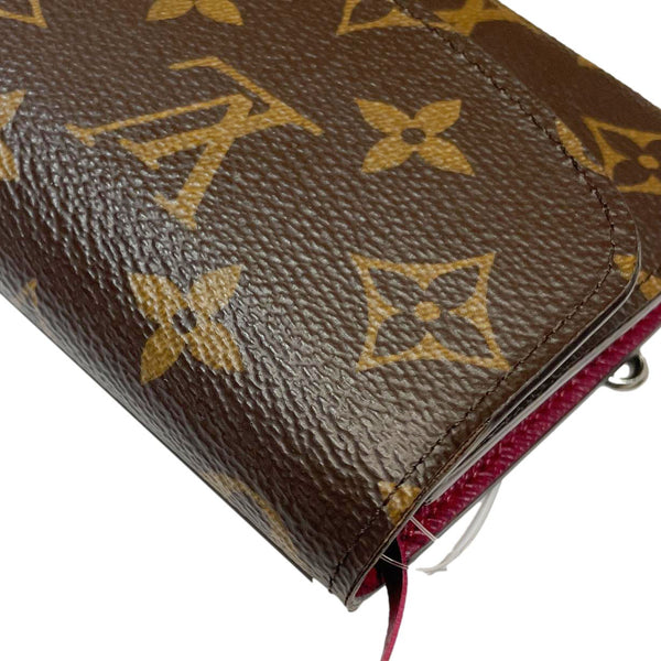 LOUIS VUITTON Emilie Monogram Canvas Wallet Brown