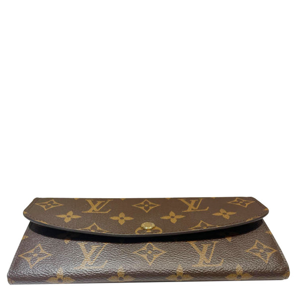 LOUIS VUITTON Emilie Monogram Canvas Wallet Brown