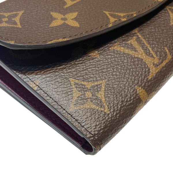 LOUIS VUITTON Emilie Monogram Canvas Wallet Brown