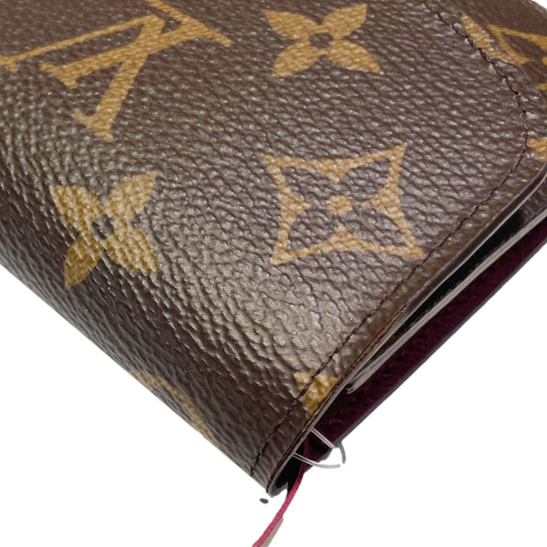 LOUIS VUITTON Emilie Monogram Canvas Wallet Brown