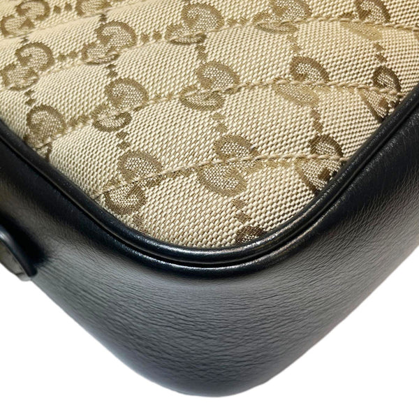 GUCCI Marmont Small Monogram Canvas Crossbody Camera Bag Beige 447632