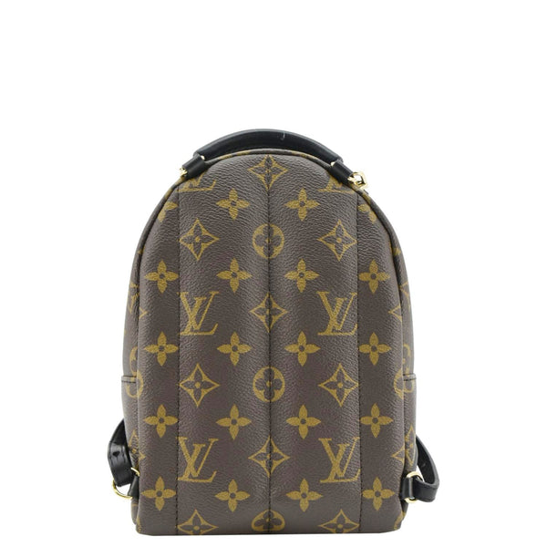 LOUIS VUITTON Palm Springs Mini Monogram Canvas Backpack Brown back look