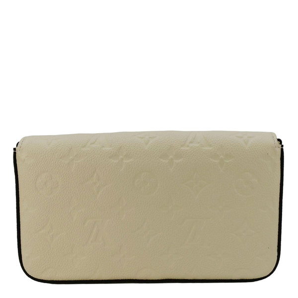 LV Felicie Pochette Empreinte Leather Crossbody Bag White back look