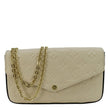 LV Felicie Pochette Empreinte Leather Crossbody Bag White front side
