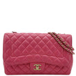 CHANEL Mademoiselle Chic Flap Leather Shoulder Bag Pink FRONT LOOK