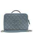 CHANEL Vanity Case Filigree CC Medium Shoulder Bag Gre front look