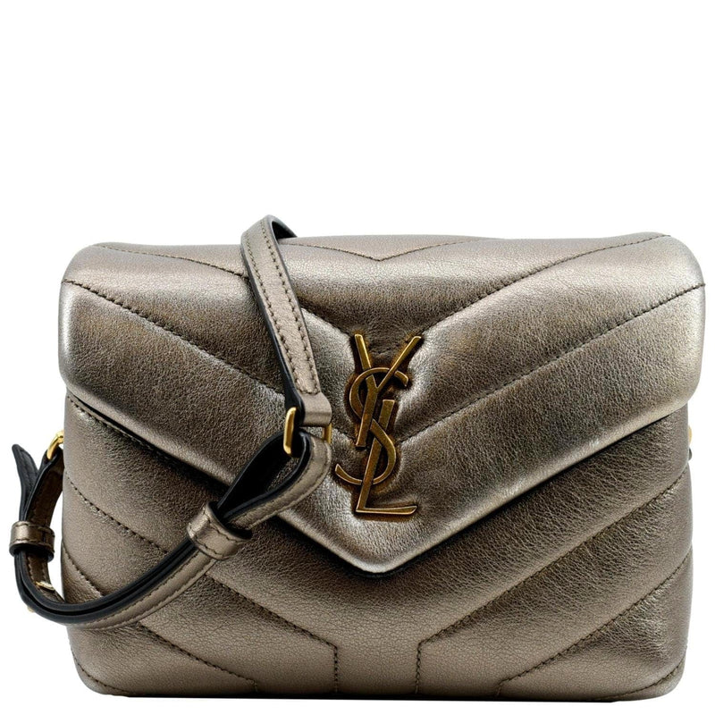 Yves Saint Laurent YSL White LouLou Toy Leather Crossbody Bag Pony