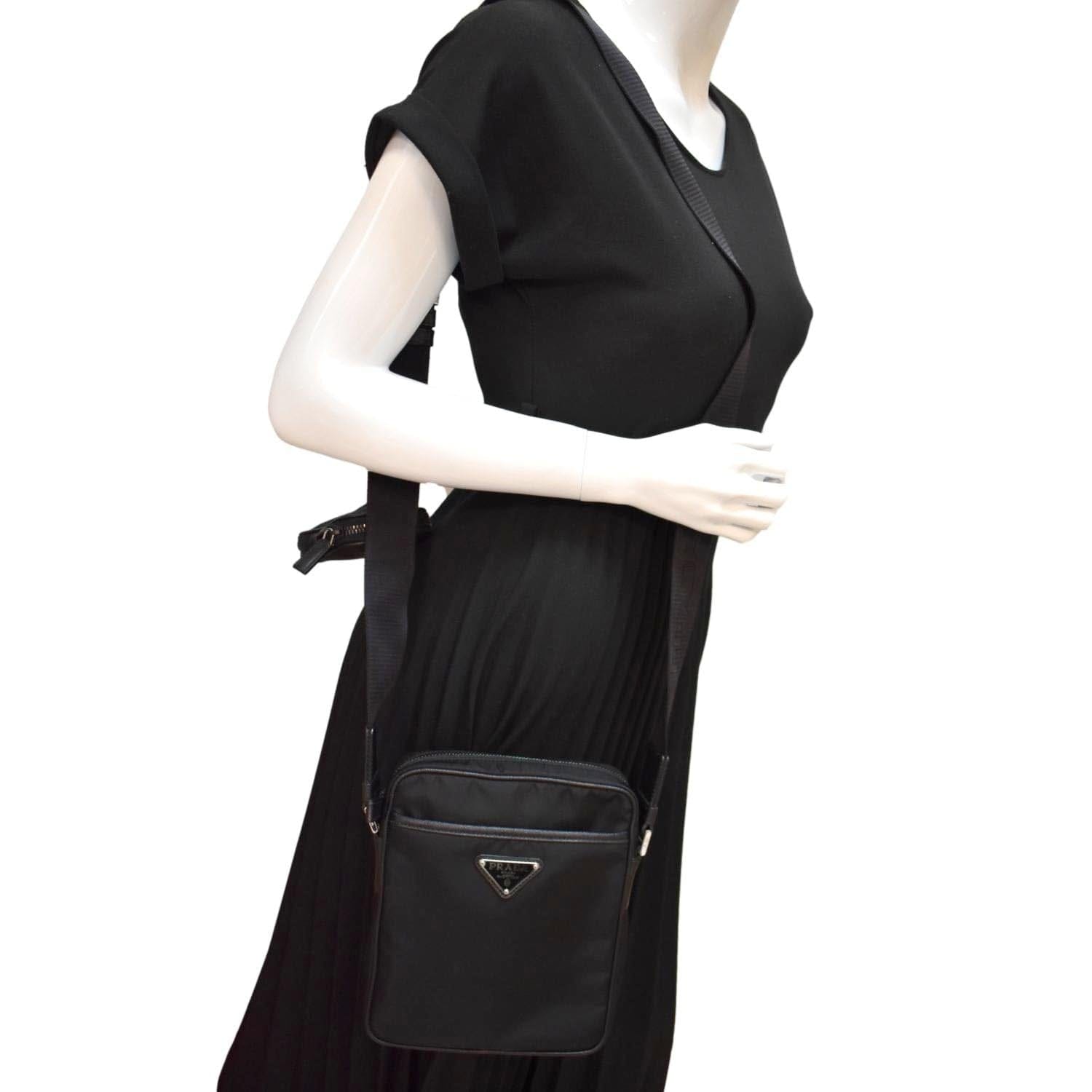 Black Re-Nylon cross-body bag