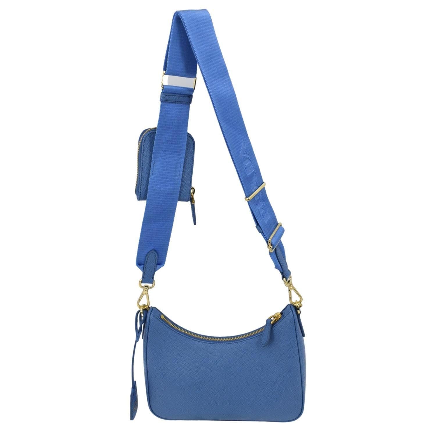 Prada 2010s Small Rare Saffiano Leather Baby Blue Bag · INTO