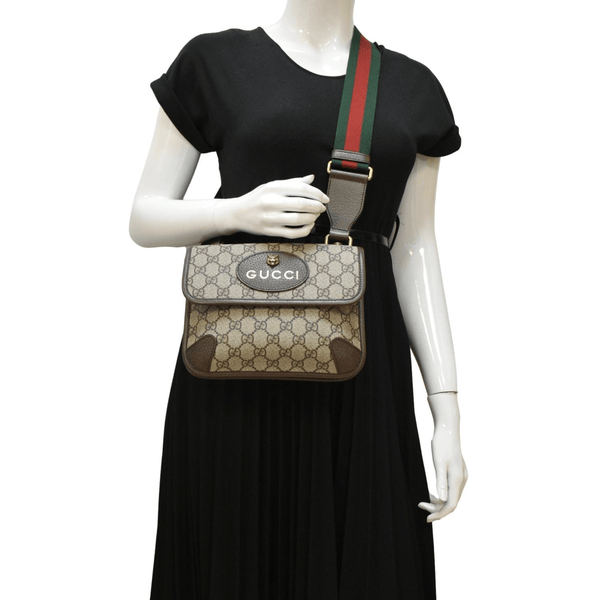 GUCCI Neo Small GG Supreme Canvas Crossbody Bag Beige 501050