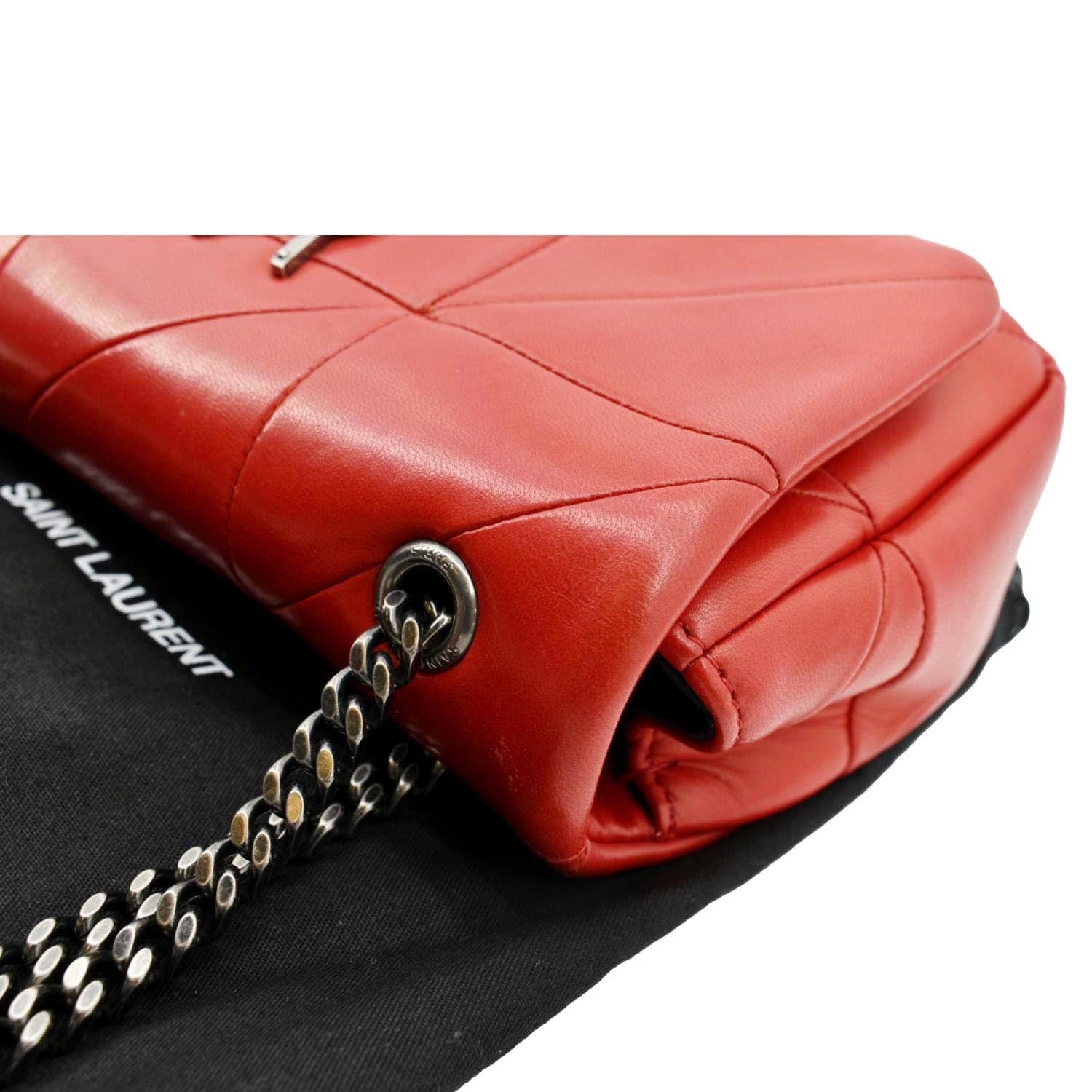 Yves Saint Laurent Jamie Leather Shoulder Bag Red