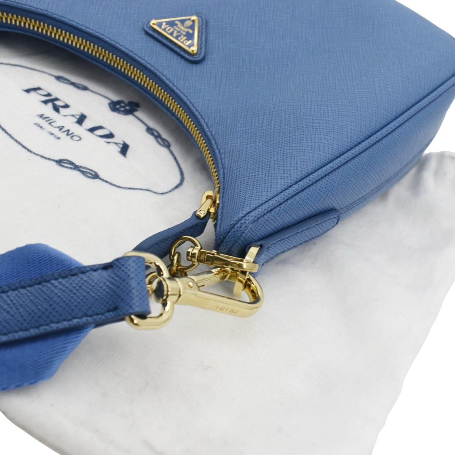 Re-edition 2005 leather handbag Prada Blue in Leather - 35028453
