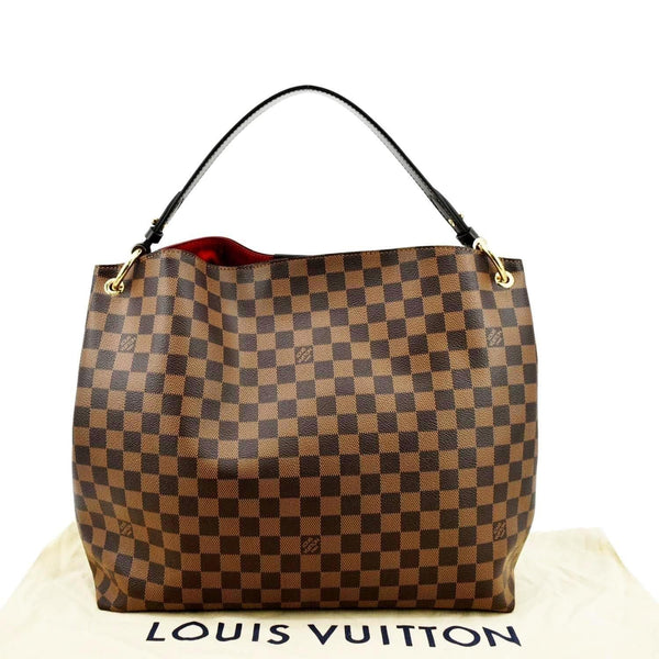 LOUIS VUITTON Graceful MM Damier Ebene Shoulder Bag Brown