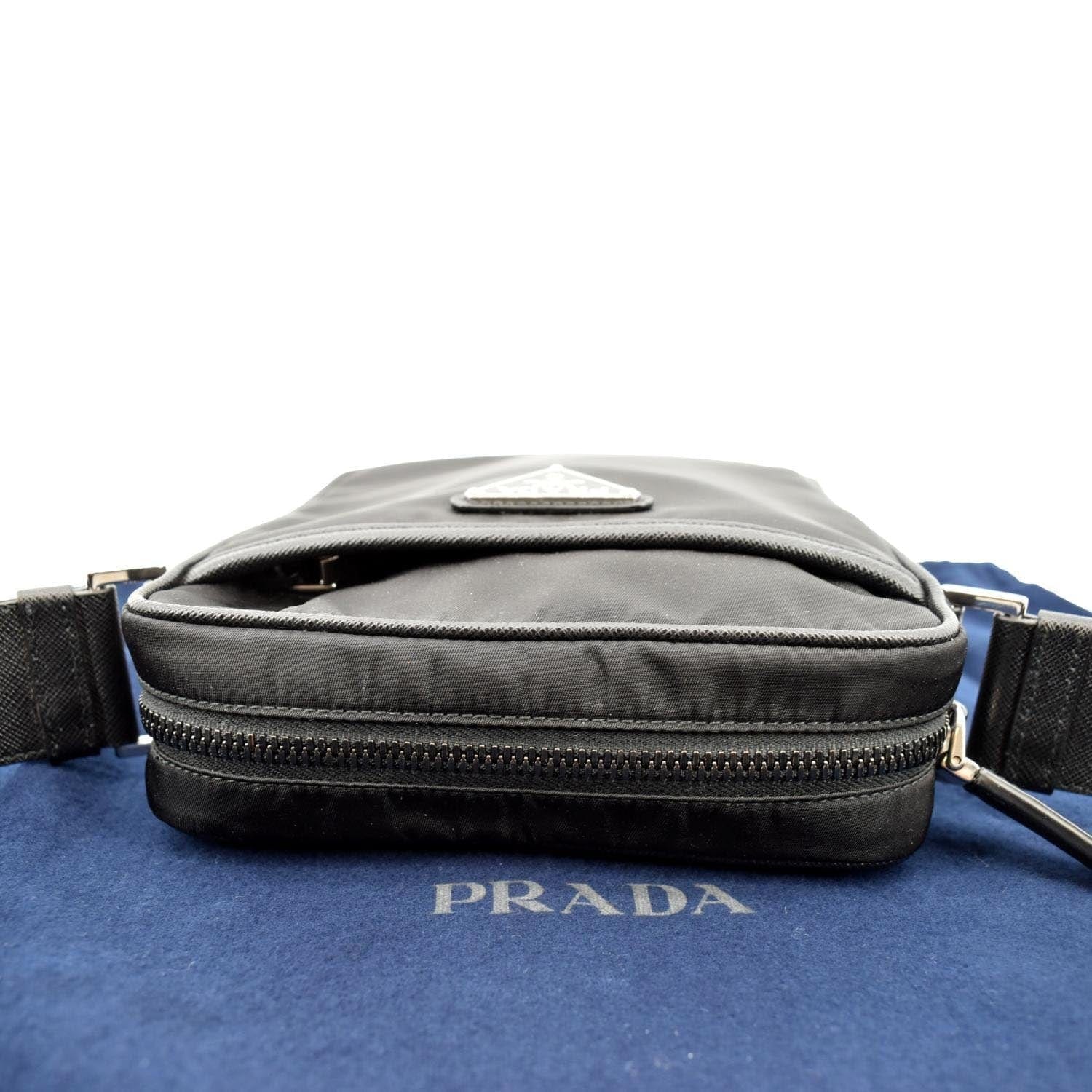 Prada Tessuto with Saffiano Leather Cross Body Sling Bag