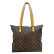 LOUIS VUITTON Cabas Piano Monogram Canvas Tote Bag Brown