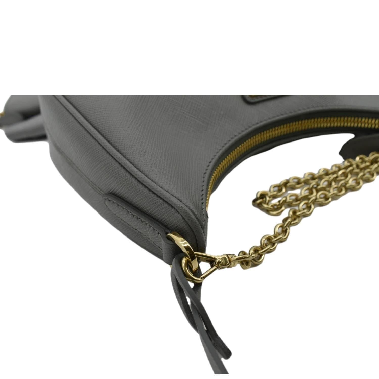 Saffiano leather handbag Prada Grey in Leather - 31487748