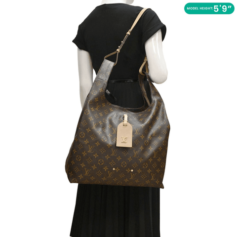 LOUIS VUITTON Atlantis GM Monogram Canvas Shoulder Bag Brown