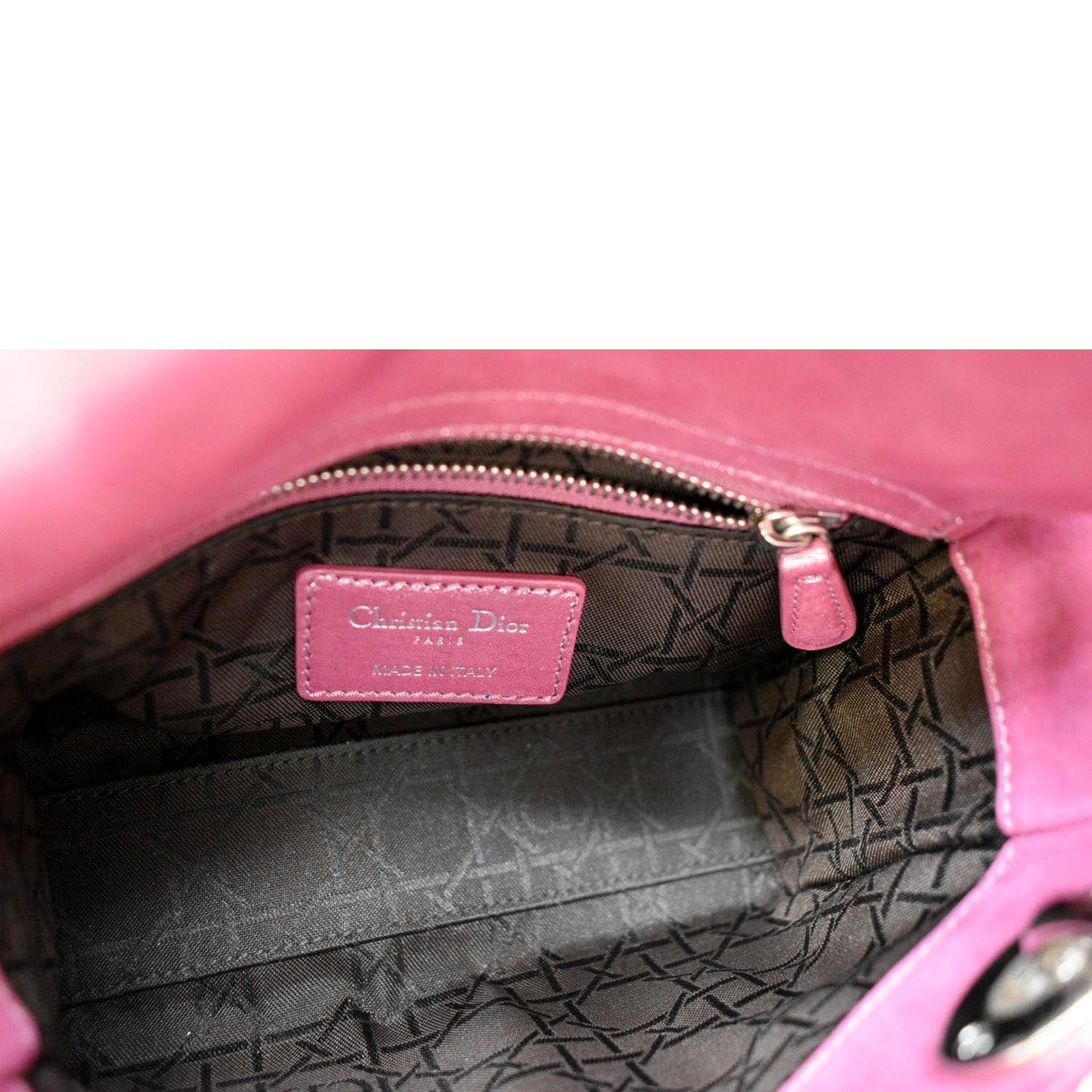 Christian Dior Oblique Canvas Leather Shopper Bag Pink White