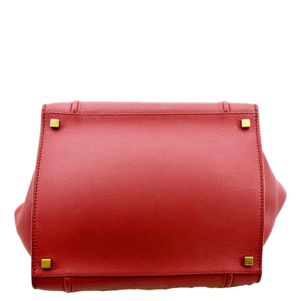 CELINE Phantom Leather Tote Bag Red