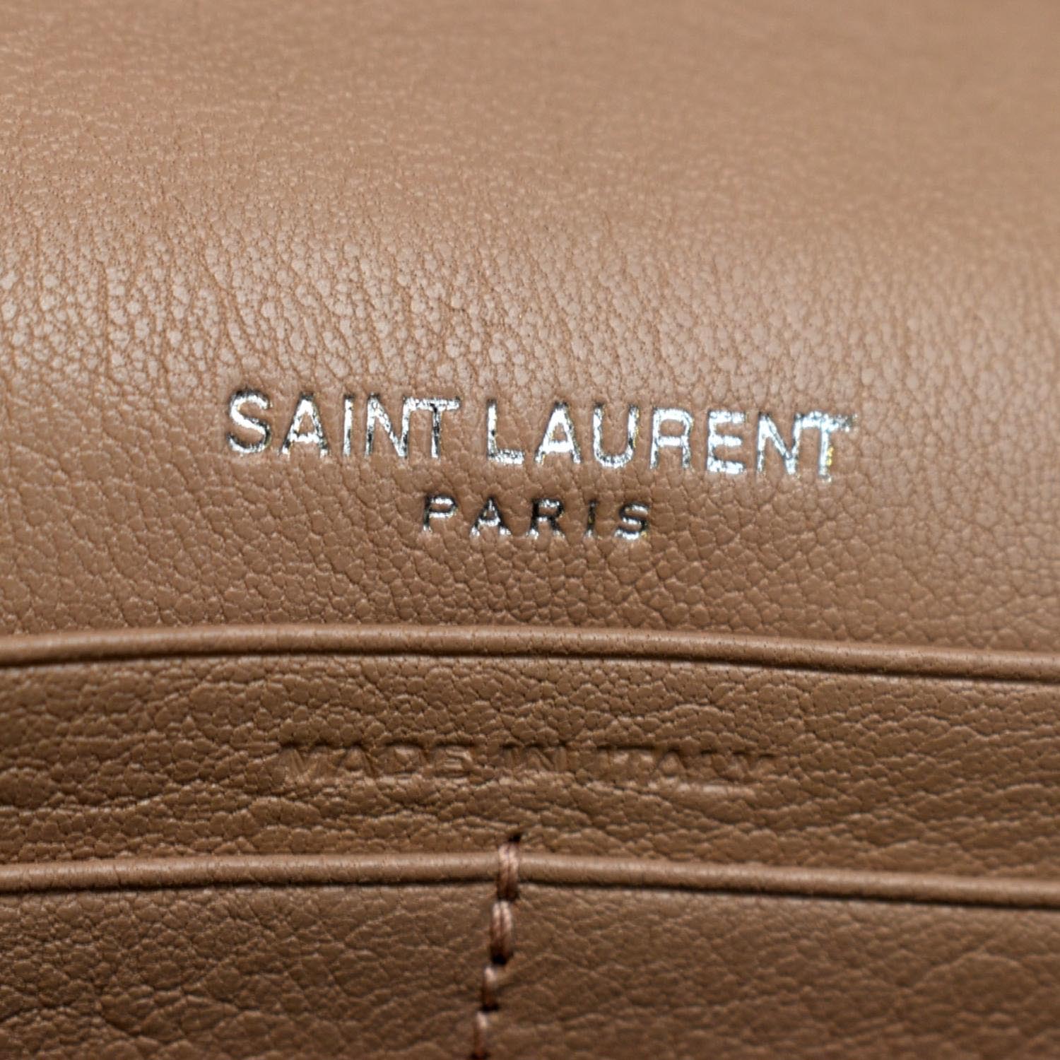 Saint Laurent Monogram Matelassé Leather Pouch