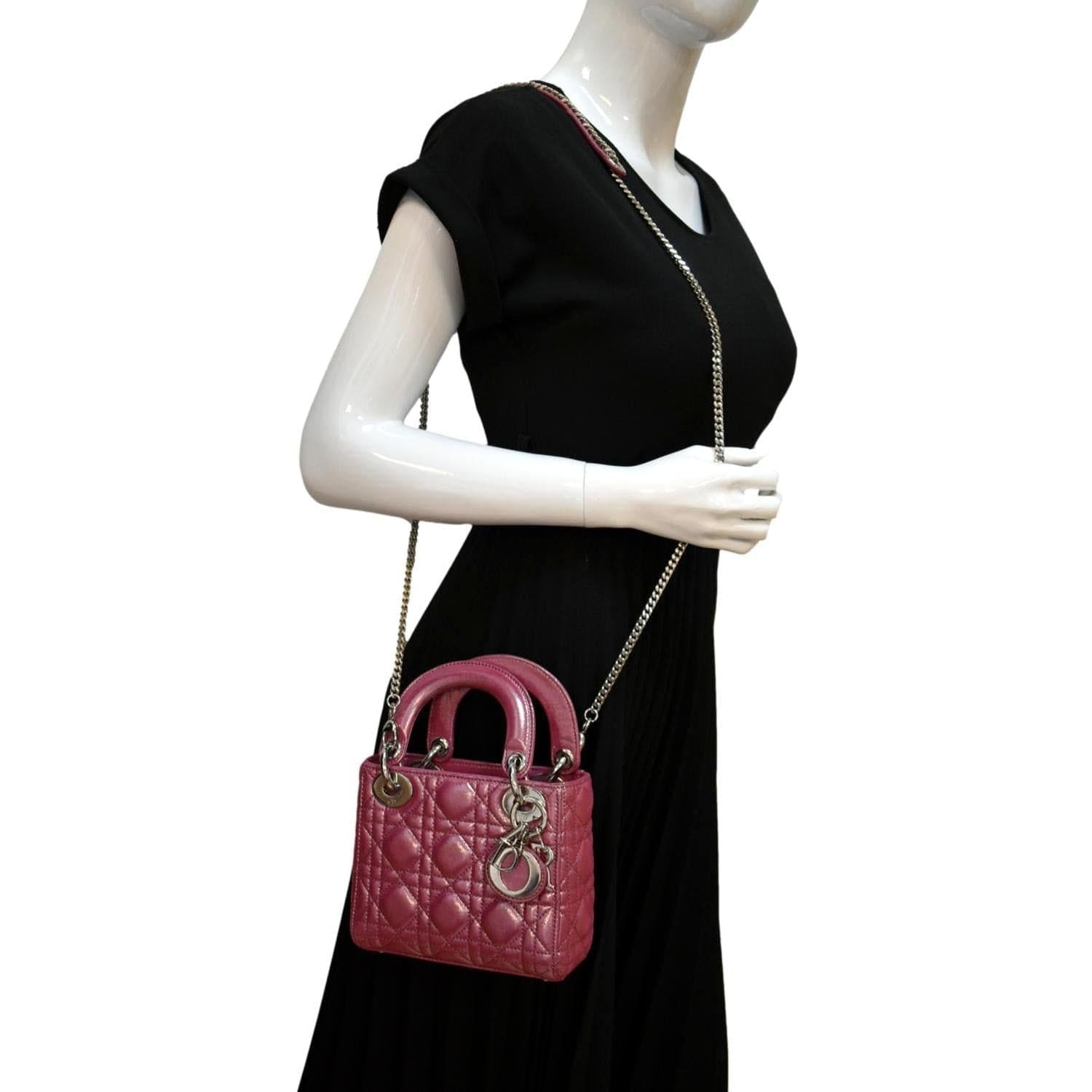 Christian Dior Pre-owned Mini Cannage Lady Dior Bag