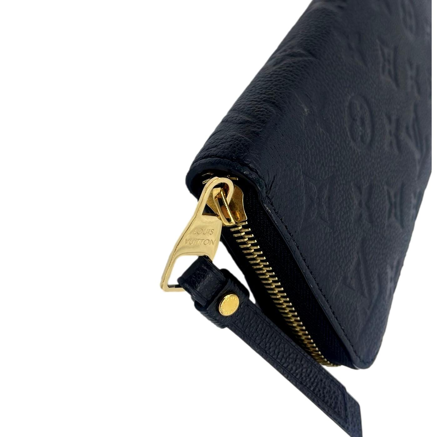 LOUIS VUITTON Monogram Embossed Zippy Wallet, Black – Past