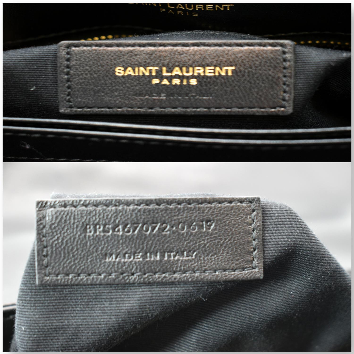 Saint Laurent Monogram Loulou Small Embossed Metallic Gold Leather Sho -  MyDesignerly