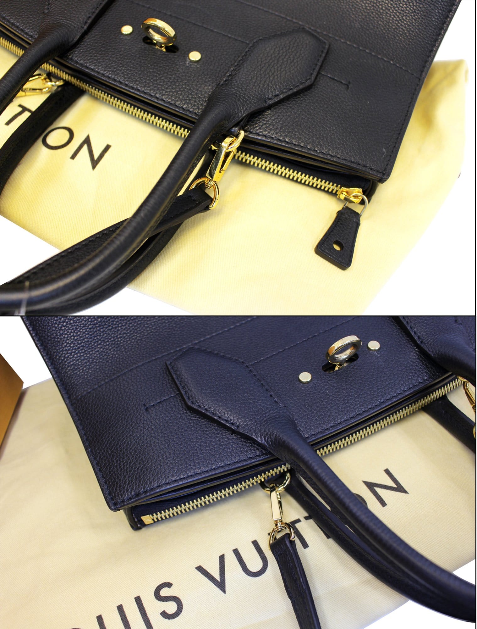 Louis Vuitton Mini City Steamer Black/Multicolor Leather Top Handle Bag New