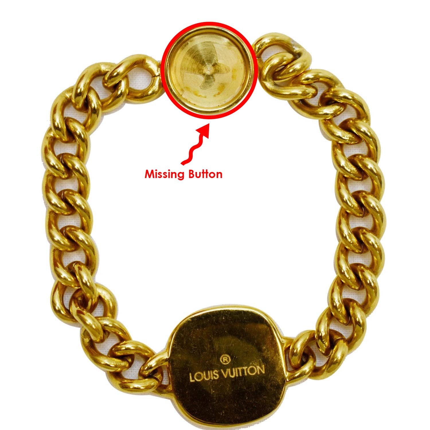 louis vuitton gold chain bracelet