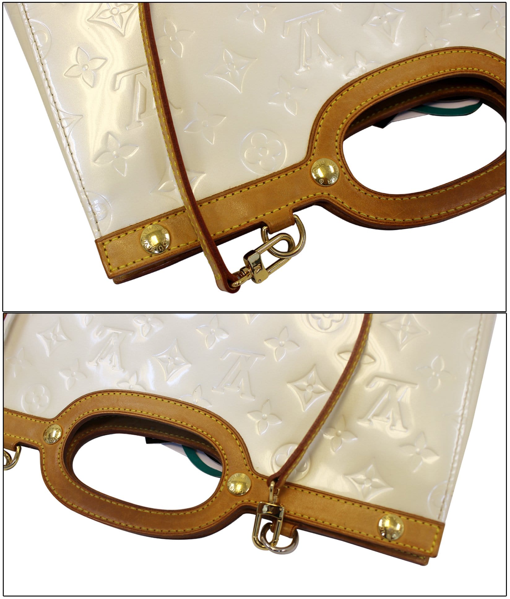 Louis Vuitton Perle Monogram Vernis Roxbury Drive Bag with Strap