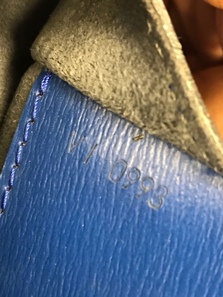 Louis Vuitton Blue Epi Leather Vintage Cluny at 1stDibs