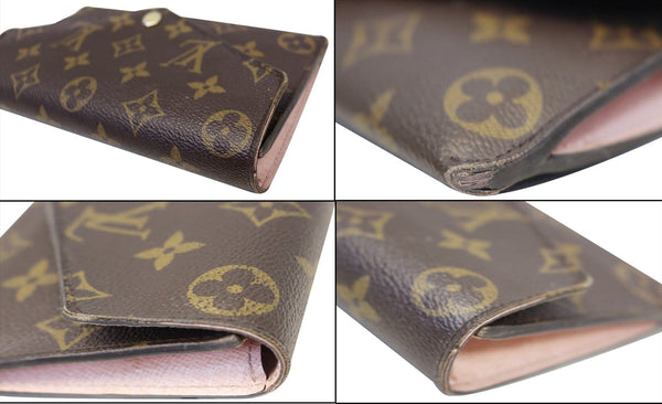 LOUIS VUITTON Jeanne Monogram Canvas Wallet Rose Ballerine-US