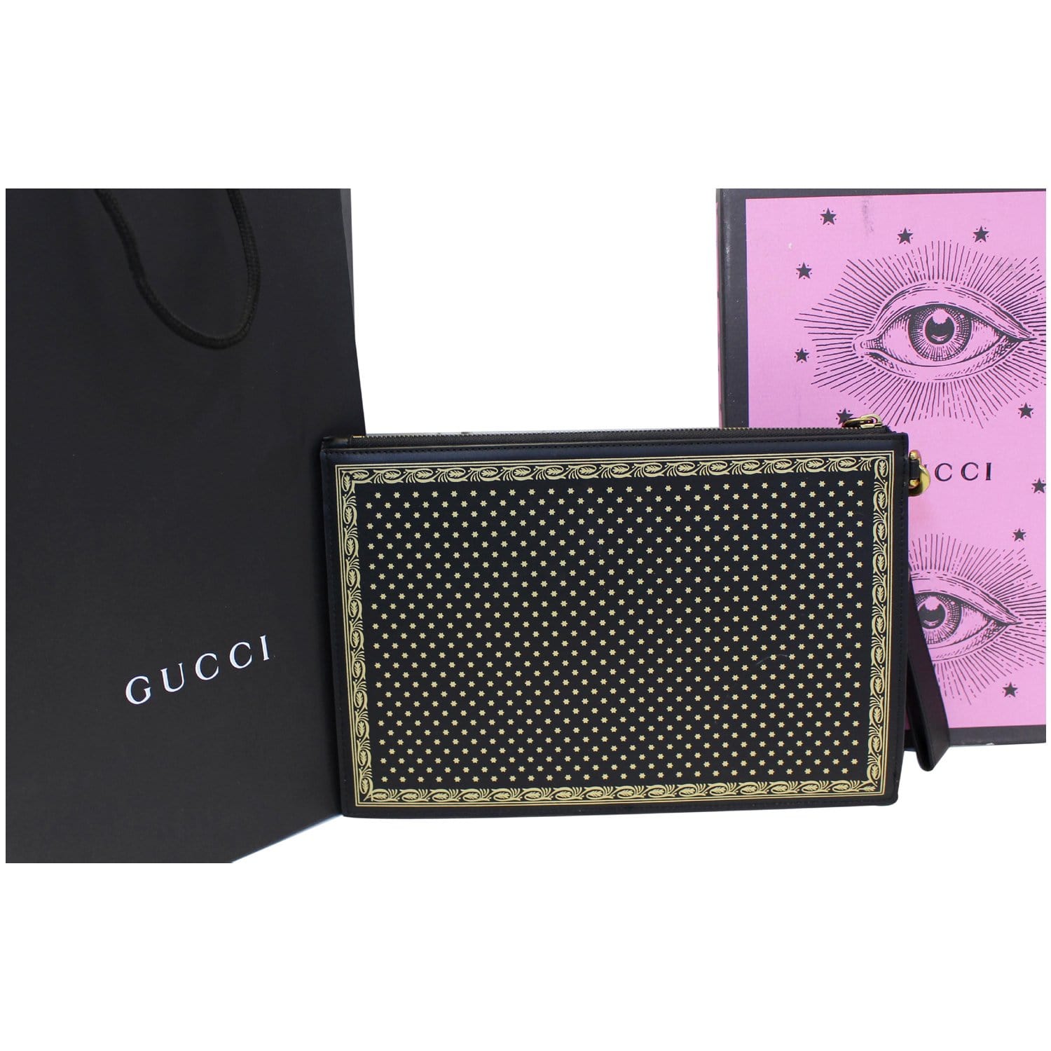 Leather clutch bag Gucci Black in Leather - 14184416
