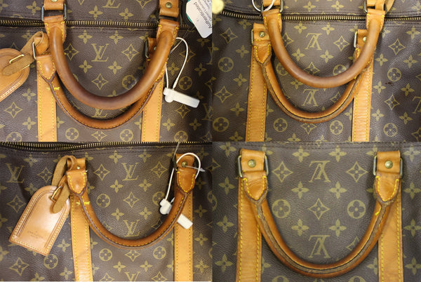 LOUIS VUITTON Keepall 60 Monogram Canvas Travel Bag Brown 