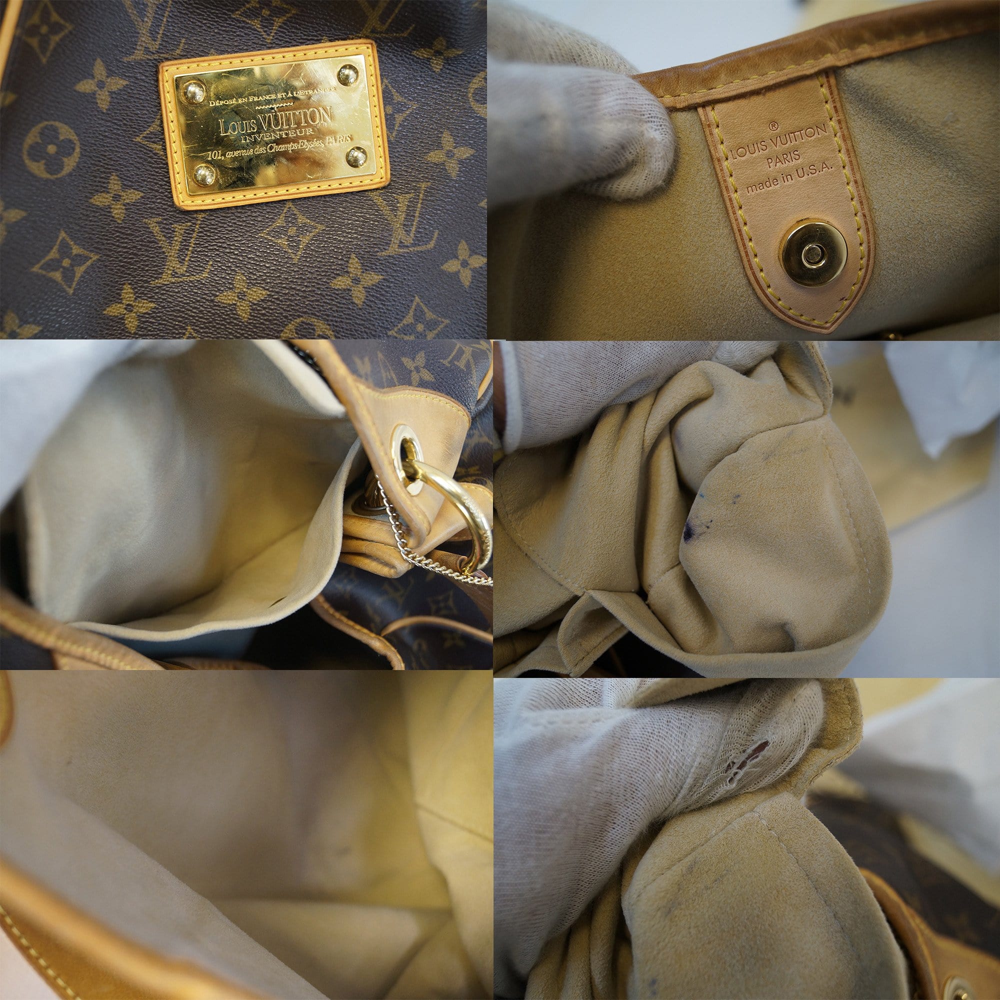 Louis Vuitton Handbag Gm Galleria Authentic.