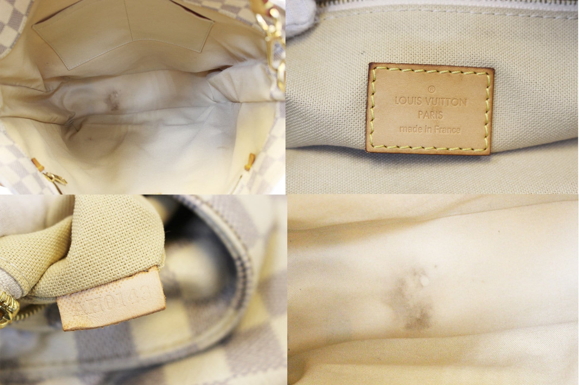 Authentic Louis Vuitton Damier Azur Soffi Shoulder Tote Handbag N41216