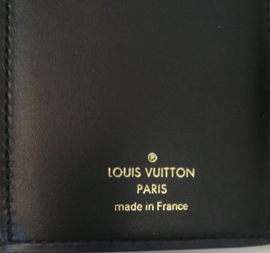 LOUIS VUITTON Monogram Flower Lock Compact Wallet Black 1255111