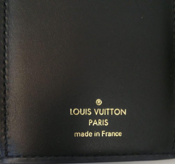 LOUIS VUITTON Flower Lock Monogram Canvas Wallet Black