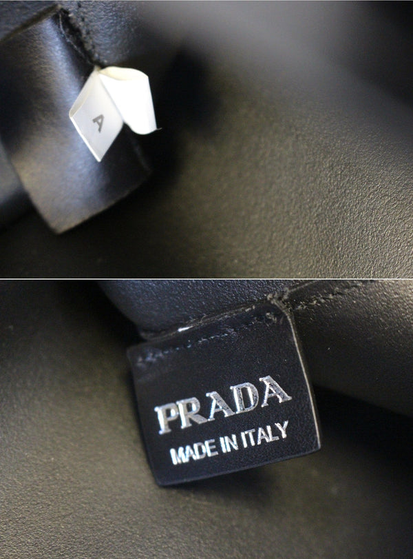 PRADA City Calf Leather Large Shopping Tote Shoulder Bag