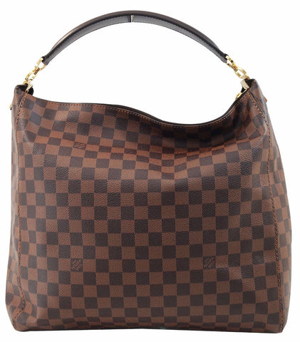 Louis Vuitton Damier Ebene Portobello GM Shoulder Hand Bag