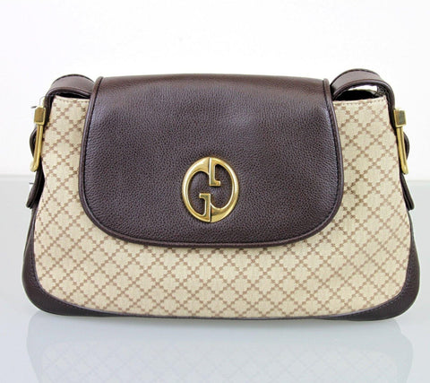 Gucci "1973" Diamante Canvas Tote Handbag Shoulder Bag - Final Call