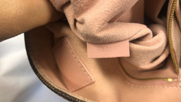 LOUIS VUITTON Caissa Damier Ebene Rose Ballerine Hobo Bag-US