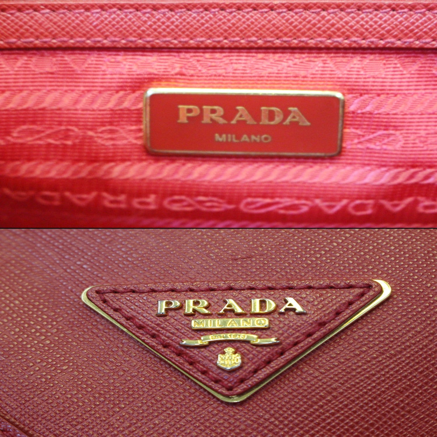 Prada Saffiano Lux Boston Bag in Black