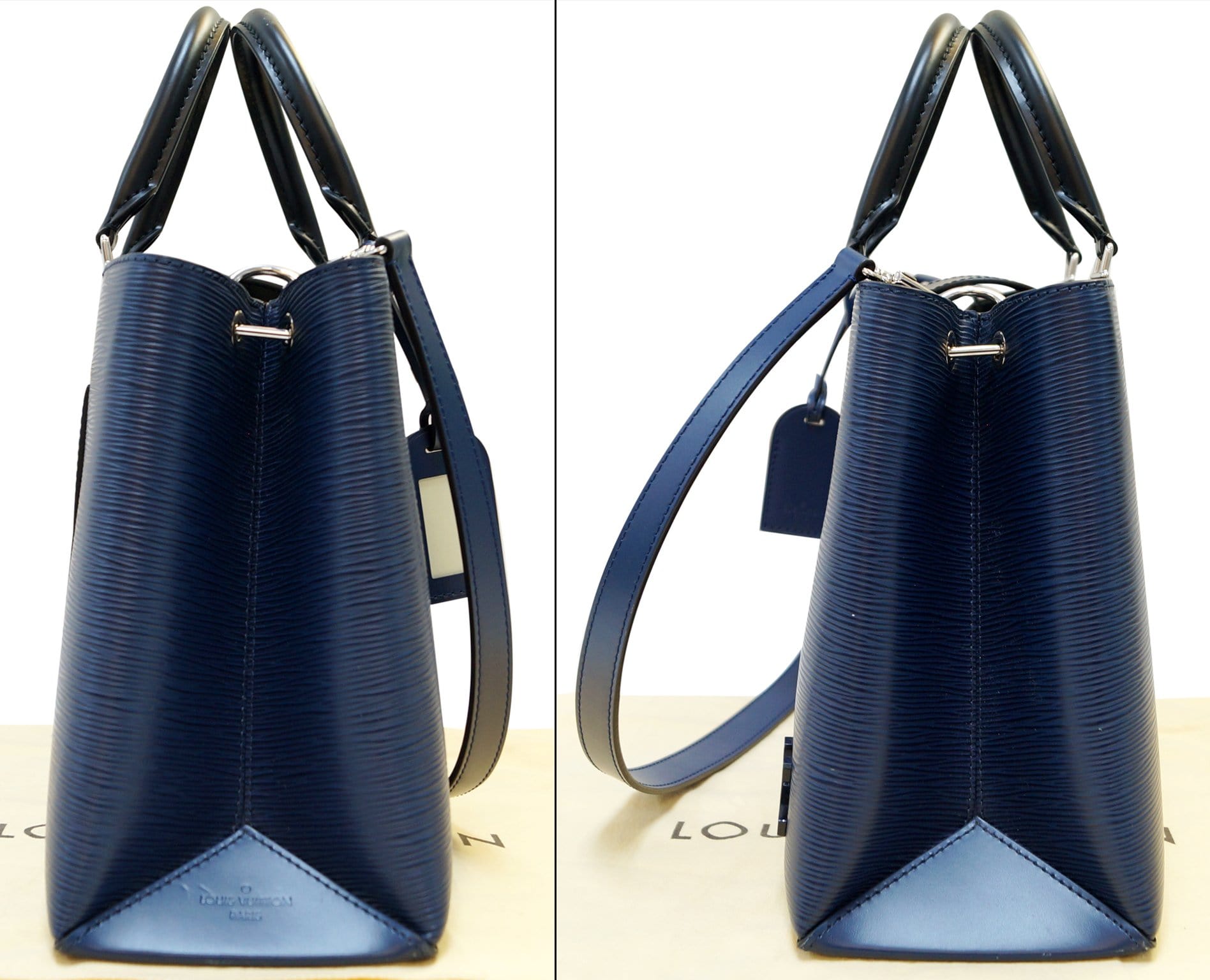 Louis Vuitton Epi Mabillon M52235 Blue Leather Pony-style calfskin  ref.931129 - Joli Closet