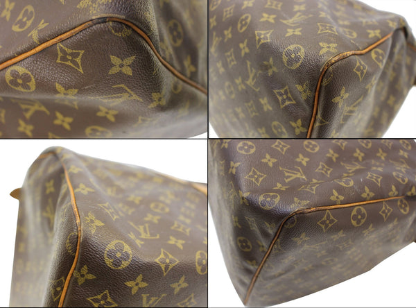 LOUIS VUITTON Keepall 60 Monogram Canvas Travel Bag Brown 