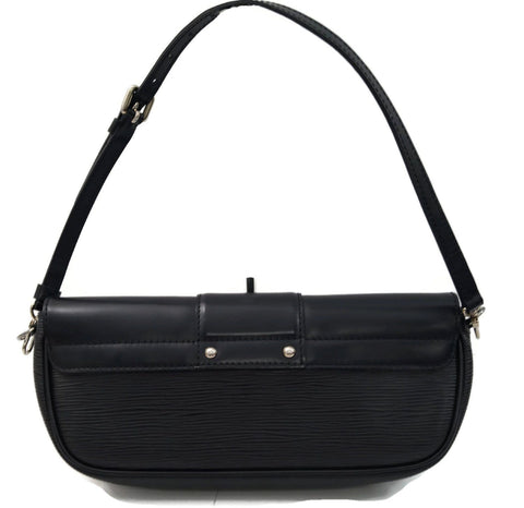 LOUIS VUITTON Montaigne Clutch Epi Noir Shoulder Bag