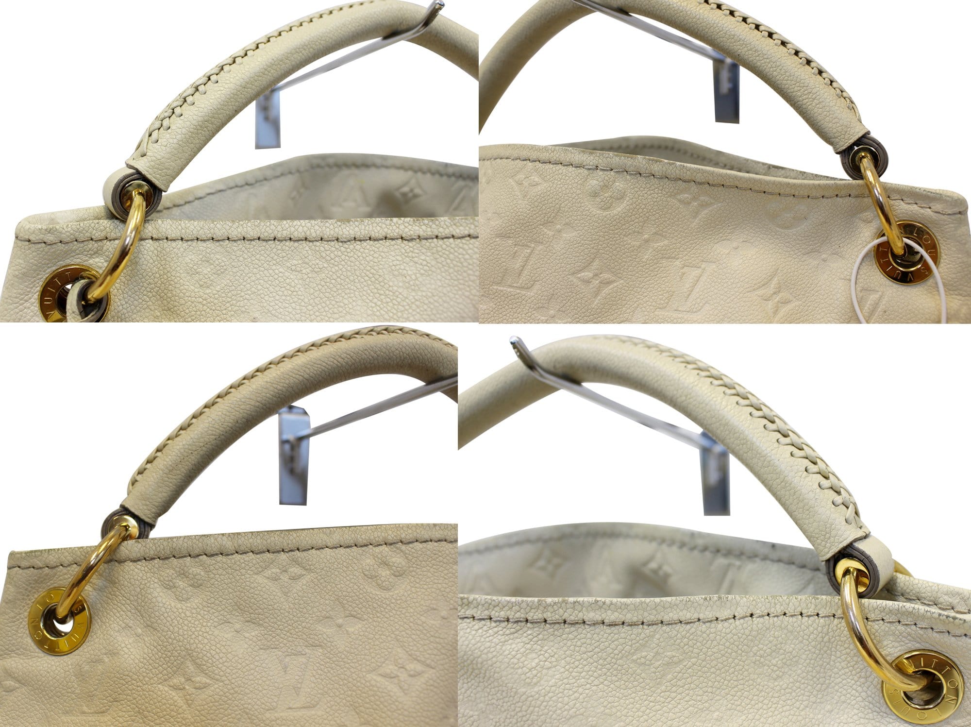 Louis Vuitton Neige Ivory Monogram Empreinte Artsy MM Hobo Leather  ref.463812 - Joli Closet